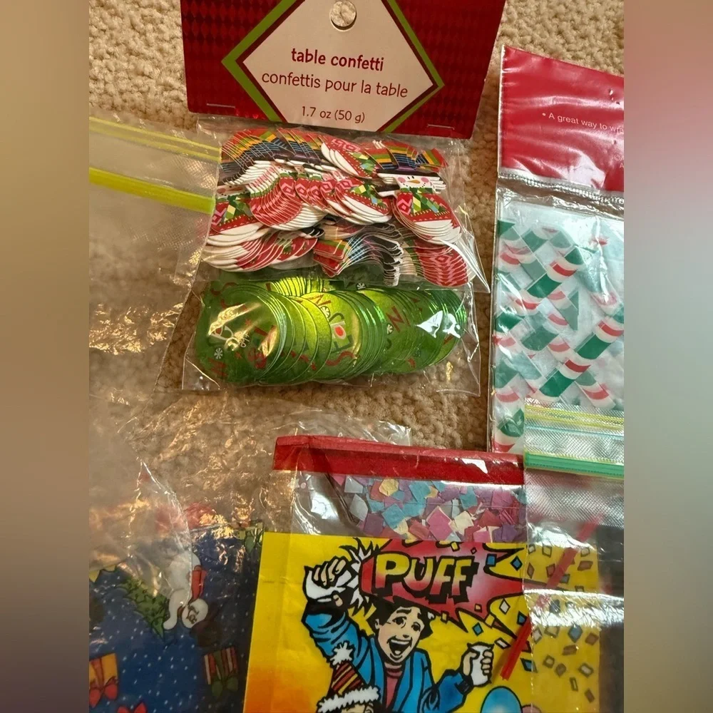 Lot of Party Supplies | Goodie Bags, Confetti, Holiday and Seasonal